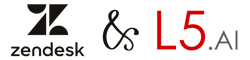 Zendesk + L5.ai Logo Zendesk + L5.ai Logo