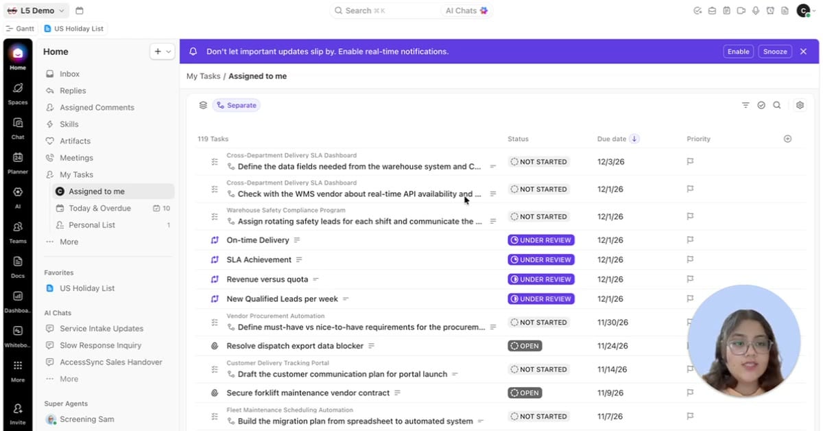 ClickUp My Tasks Explained