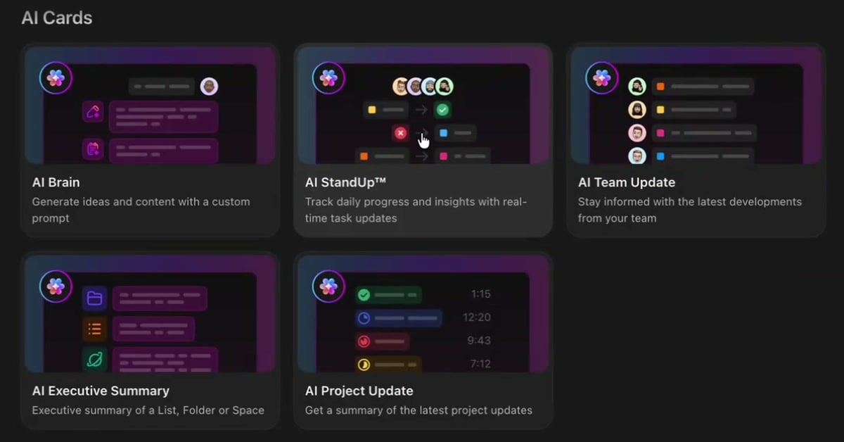 ClickUp AI Cards Explained